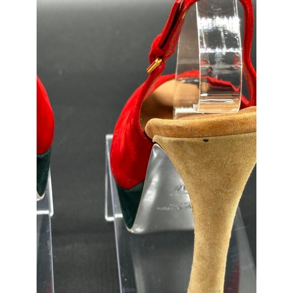 Yves saint Laurent suede peep toe platform - Picture 4 of 16